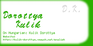 dorottya kulik business card